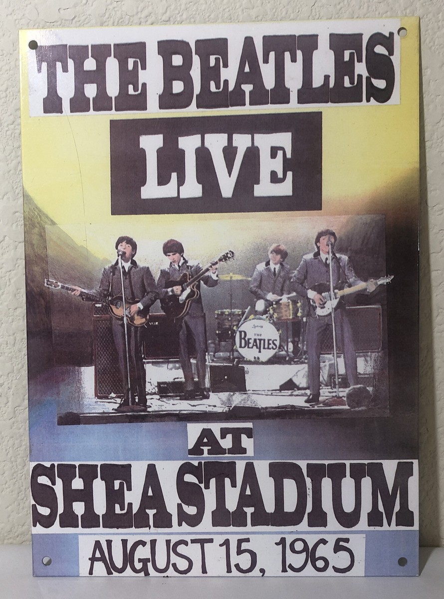 The Beatles Live At Shea Stadium August 15, 1965 Metal Sign