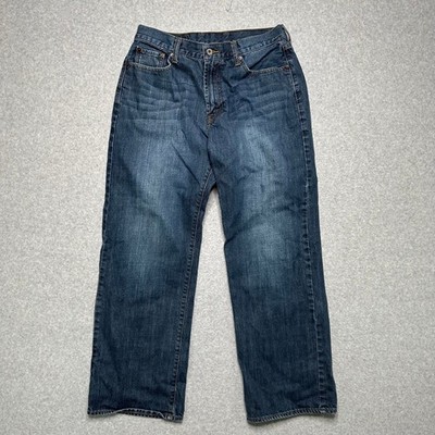 Lucky Brand 181 Relaxed Straight Jeans Mens 32 Dark Wash Indigo Denim 7MG1000