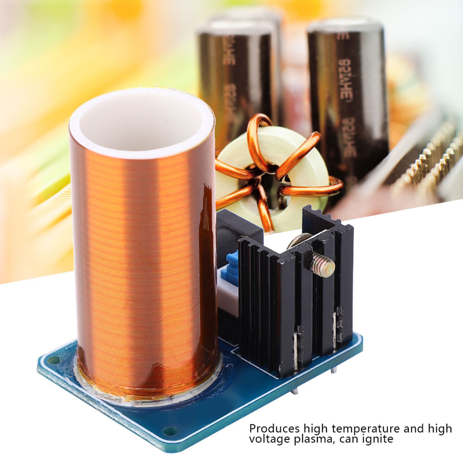 (Finished Product)Mini Coil Remote LED Spark Module Electronic Kit DC12V