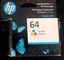 Genuine HP 64 Tri-Color Ink Cartridge exp Oct 2026 New
