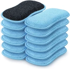5/12 Pack Multi-Purpose Scrub Sponges Kitchen Dish Sponge Non-Scratch Microfibe