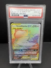 2019 POKEMON SUN & MOON TEAM UP SECRET # 191 FULL ART EEVEE & SNORLAX GX PSA 10