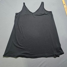 JOYSFUN Women's Black Slip Dress 2X 18W-20W Adjustable Straps Modest