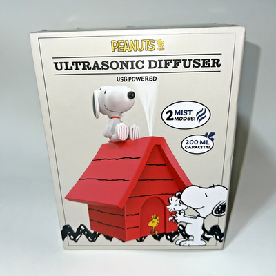 Peanuts Ultrasonic Diffuser USB Powered Snoopy Dog House Oil Mist Diffusion NEW