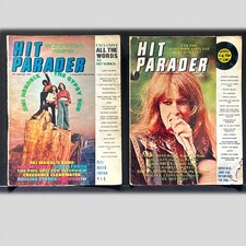 HIT PARADER MAGAZINES 1970 Lot of 2 — MID GRADE — JIMI HENDRIX GRACE SLICK ZAPPA