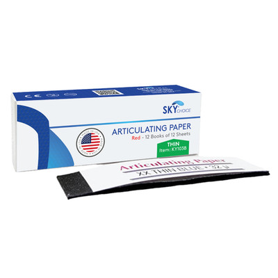 Red/Blue Thin/Thick Articulating Paper Horseshoe 89/71/38/32 Microns 144/72 Pkg