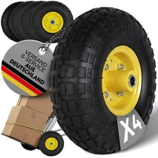 4 x Ersatz-Rad PU-Reifen Kugellager Sackkarren pannensicher 260 mm 4.10/3.50-4