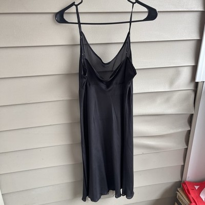 Y2K Silk Slip Dress Womens Size M Fairy Festival Whimsy Indie Black | eBay