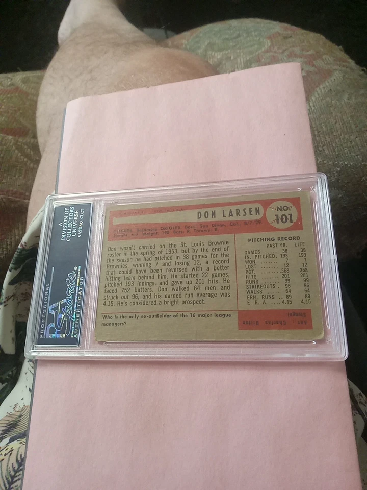Bowman Don Larson 1954 automático PSA auténtico/certificado ADN # 101. Foto 2 de 2