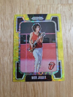 2025 Prizm The Rolling Stones MICK JAGGER Yellow Scope Prizm /199 #48 SP