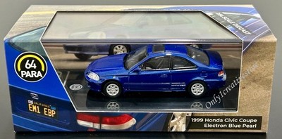 PARA64 Paragon 1999 Honda Civic Coupe Electron Blue Pearl LHD 1:64