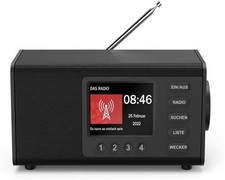 Hama DR1000DE Digitalradio m. großem Display u. Tasten  DAB+ FM Radio mit Wecker