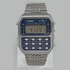 Casio C-701 Module 133 Calculator Blue Dial Digital 1977 Japan