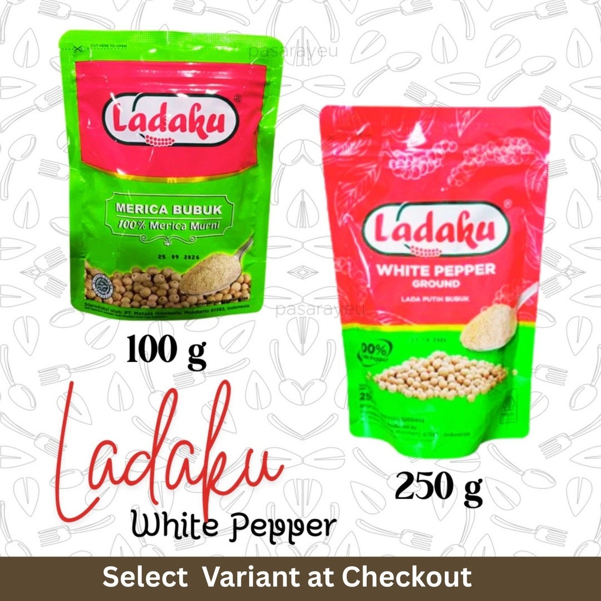 LADAKU White Pepper Ground 100g / 250g | Pure Natural Premium