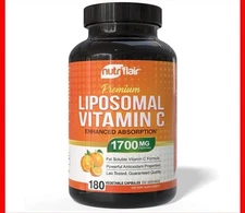 NutriFlair Liposomal Vita min C 1700mg 180 Capsules - High Absorption Fat Solu⭐️