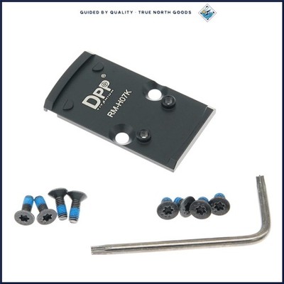 Adapter Plate for RMR Cut Slide, Lightweight Titanium Design with Black Finish