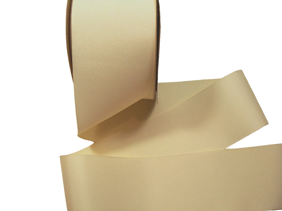 Cream Ivory Grosgrain Ribbon 3" wide x 10 yards Schiff Cheer Bow Polyester B59 - Image 4 of 4