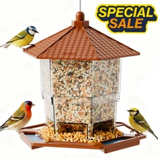Hanging Bird Feeder for Outdoors Large Hopper Squirrel Proof Birdfeeder for Ceda