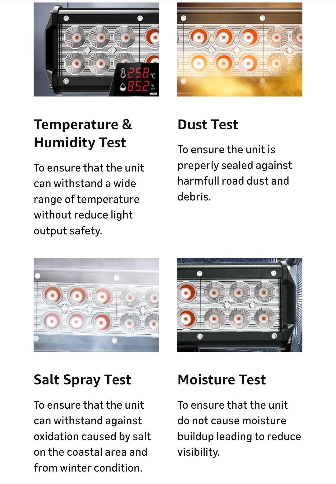 LED Light Bar 12 Inch 72W Spot Flood Combo Red Beam Off Road Lights -Red