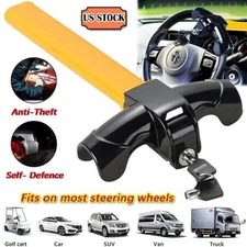 Steering Wheel Lock Twin Hooks Anti Theft Universal Car Van Truck SUV