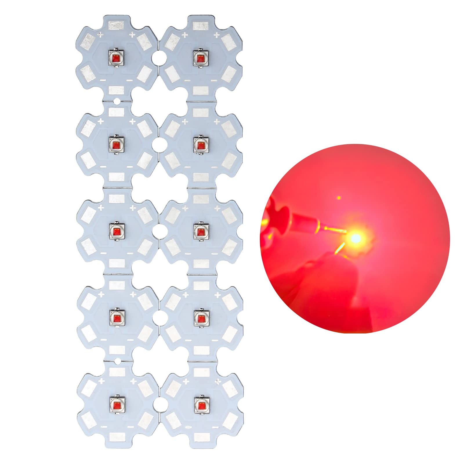 Ampoule LED rouge 3V 3W anti-surchauffe pour réparer vos voyants lumineux, lot de 10