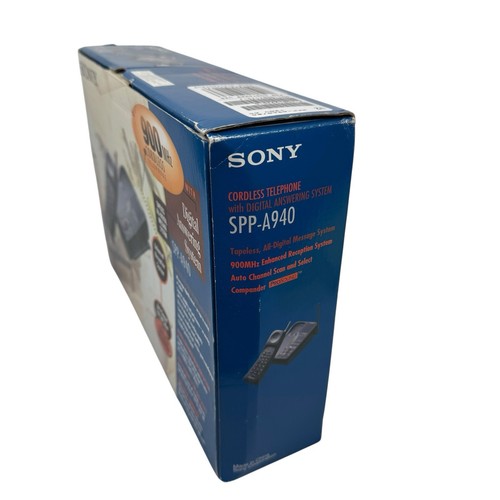 Vintage SONY Telefon bezprzewodowy Cyfrowy system sekretarki SPP-A940 Sprawdzony działa - Zdjęcie 5 z 7