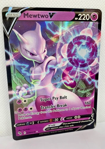 Epic Mewtwo - Holo Foil Rare TCG Pokemon Card - Mint Condition PSA 8+