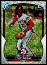 2023 Bowman Chrome #BCP-169 Edwin Solano Prospects Purple Mojo Refractor #/299
