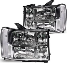 Headlight Assembly for 2007-2013 GMC Sierra 1500 2500HD 3500HD Driver Passenger