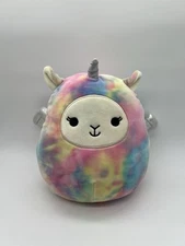 Squishmallows Tie Dyed Lucy-May Llama Pegacorn Plush 9”