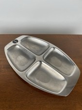 Vassoio Alessi in acciaio inox 18/10 Vintage anni ’80 4 scomparti