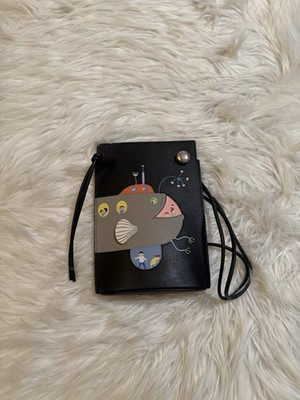 Loewe x Suna Fujita Submarine Pebble Dice Leather Bucket Bag Black