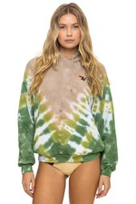    NWT Aviator Nation Hand Dyed V Relaxed Hoodie Unisex Size M Sand/Jungle 196