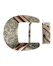 Western Ranger Belt Buckle W/ Hand Engraving- Conroe 2 Piece Ranger