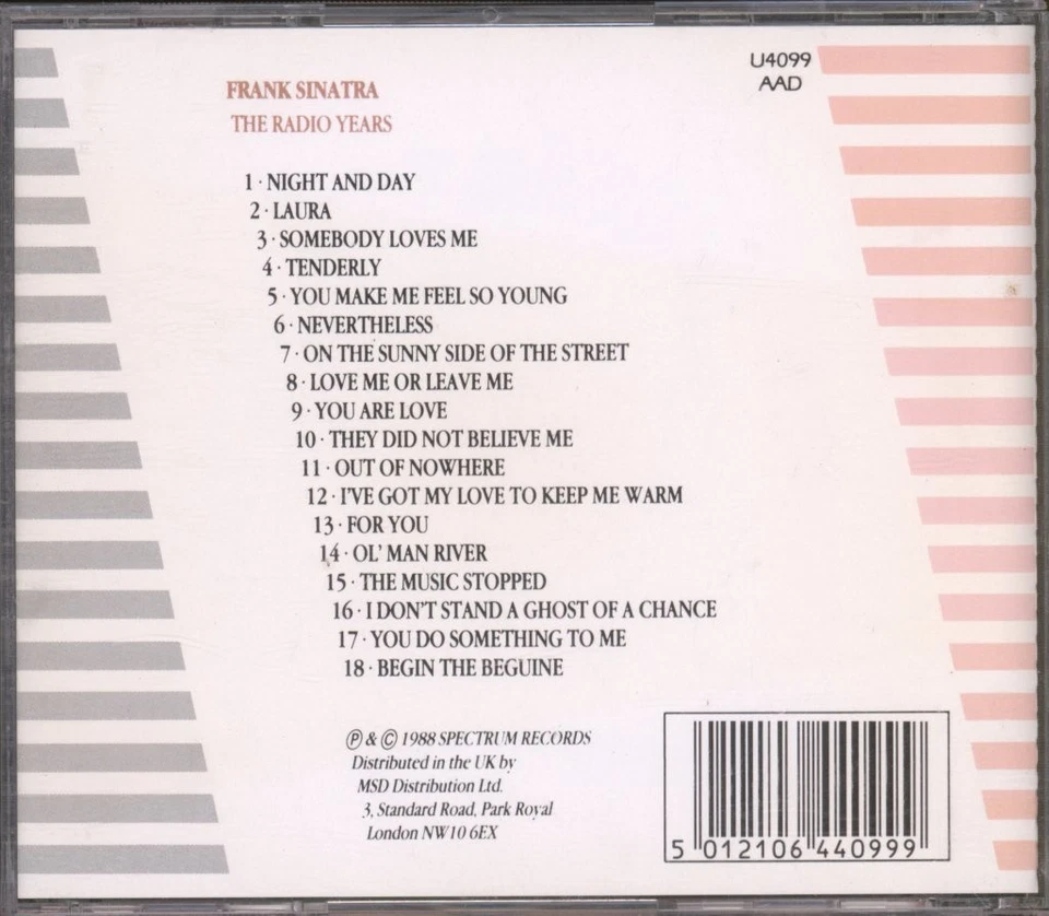 Frank Sinatra Radio Years CD UK Spectrum 1988 U4099 - Bild 2 von 3