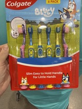 NEW Colgate Bluey Toothbrush, 6 Count FREE FAST SHIPPING TO ALL 50 STATES LOOK