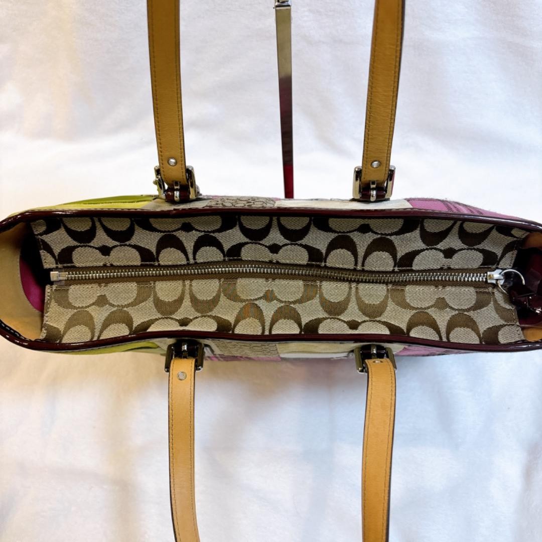 Beautiful Condition Rare COACH Patchwork Tote Bag… - image 10