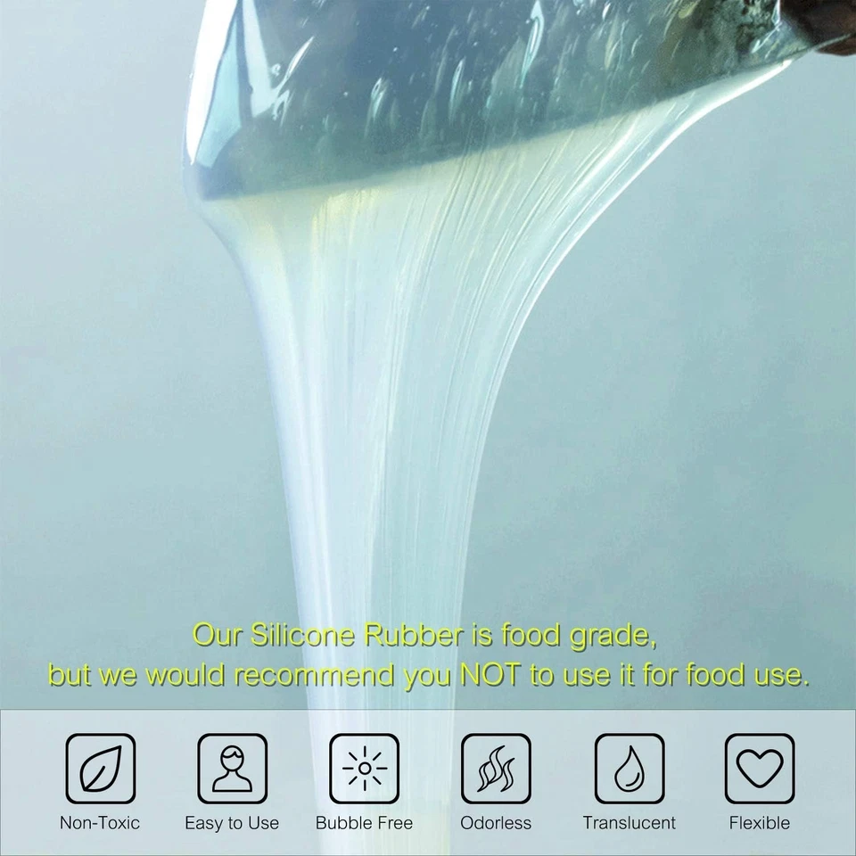 Gomma Di Silicone Liquido - 240Ml per Fabbricazione Di Stampi Stampi in Resina - Immagine 2 di 4