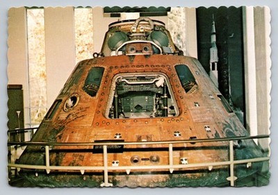 Apollo 12 Command Module Space Capsule NASA Photochrome Postcard