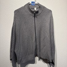 LuLuLemon Short Sleeve Zip Up Cardigan Women Size XS/ S Gray Arm & Side Slit