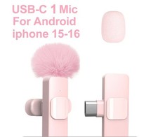 Wireless Microphone Mini Mic for iPhone/Android Phone, LED Display Lavalier Micr