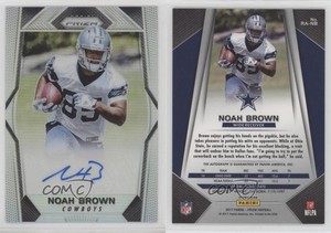2017 Panini Prizm Rookie Auto Silver Prizm Noah Brown #RA-NB Auto RC