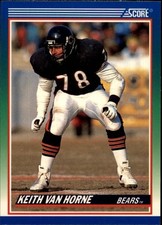 1990 SCORE NFL FOOTBALL Sports Trading Card #428🤩KEITH VAN HORNE, Chicago Bears