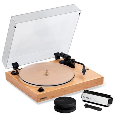 Fluance RT85 Reference Turntable with Record Weight and Vinyl Cleaning Kit