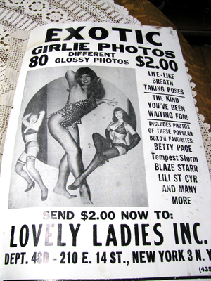 Vintage Pin Up Girls Poster-1940's?? Lovely Ladies, Inc. -ON SALE