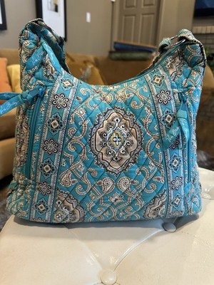 Vera Bradley Quilted Lisa b Totally Turquoise Handbag Shoulder Bag Ex Cond