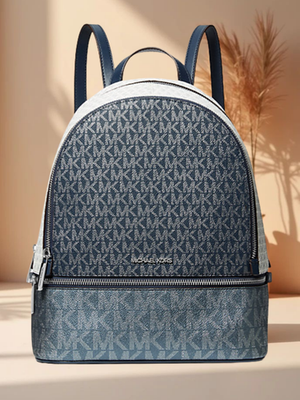 Michael Kors Rhea Medium Metallic Signature MK Logo Women display picture 1