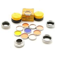 Lot of Kodak Filter Series IV 10 Filters  4 Adapter Rings