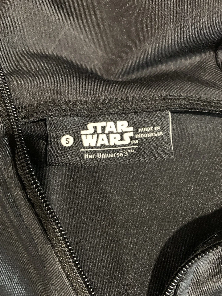 Mujer Pequeña Her Universal Star Wars Chaqueta de Pista Negra Cremallera Chaqueta con Capucha Foto 2 de 4