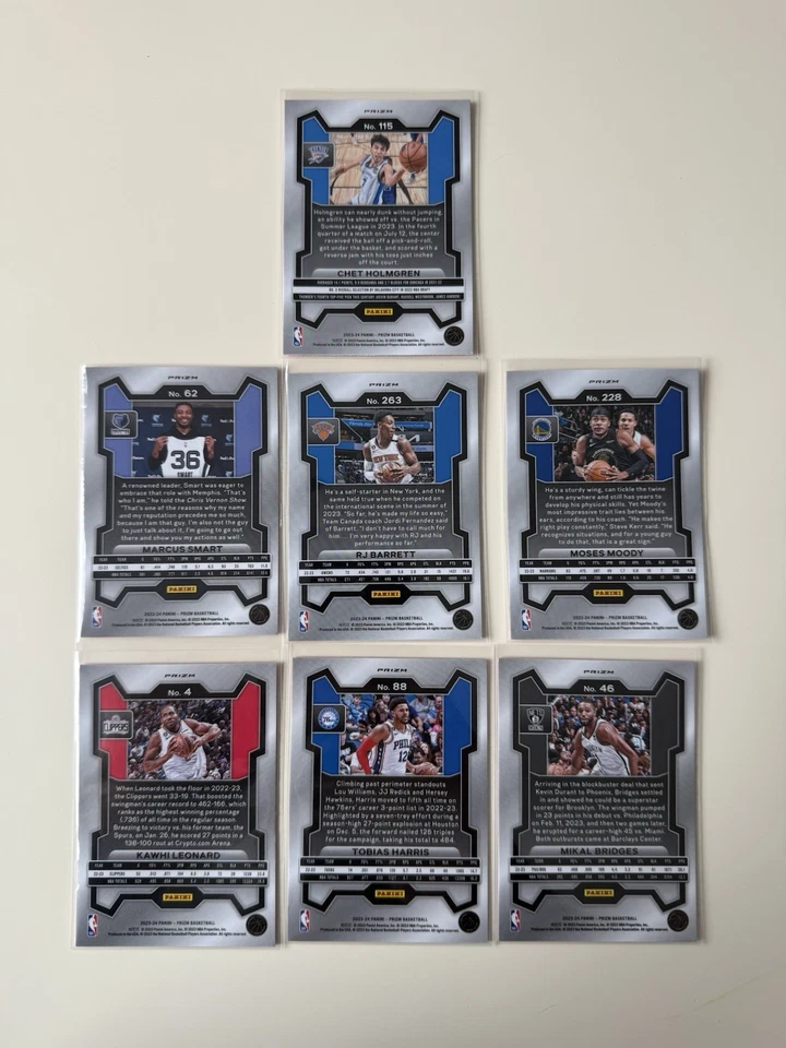 7 tarjetas de la NBA Panini Prizm 2023-2024 rosa hielo con Chet Holmgren Foto 2 de 2